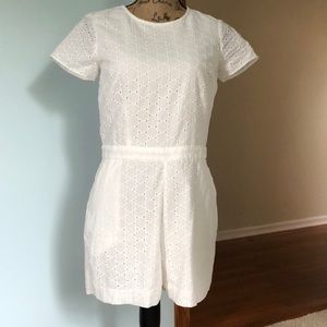 Banana Republic white eyelid romper,  size 0